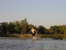 8/16/02 6:48  PM - Going for a nice relaxing run in the water, Lucas?