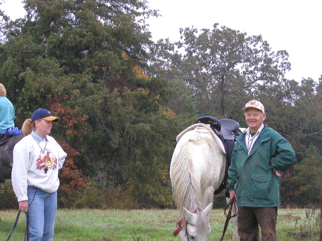 10/28/02 7:20  AM - Denise with her bracemate, Steve.  Who's imitating Who?