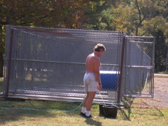 lee relieved to fill the water bucket